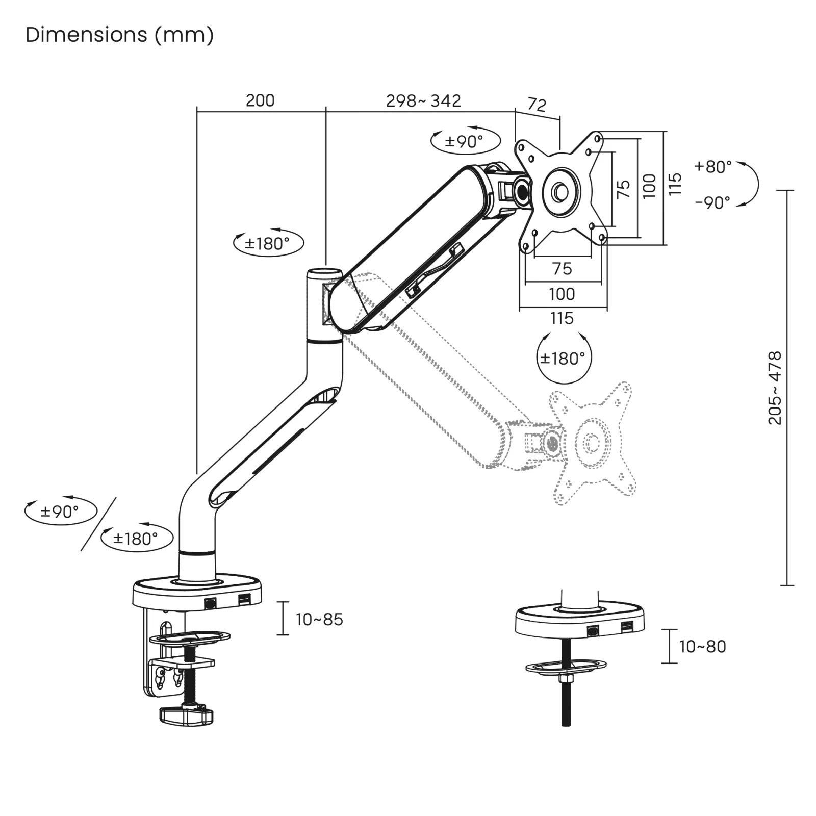 Monitor Arm Single ELITE - Image 12