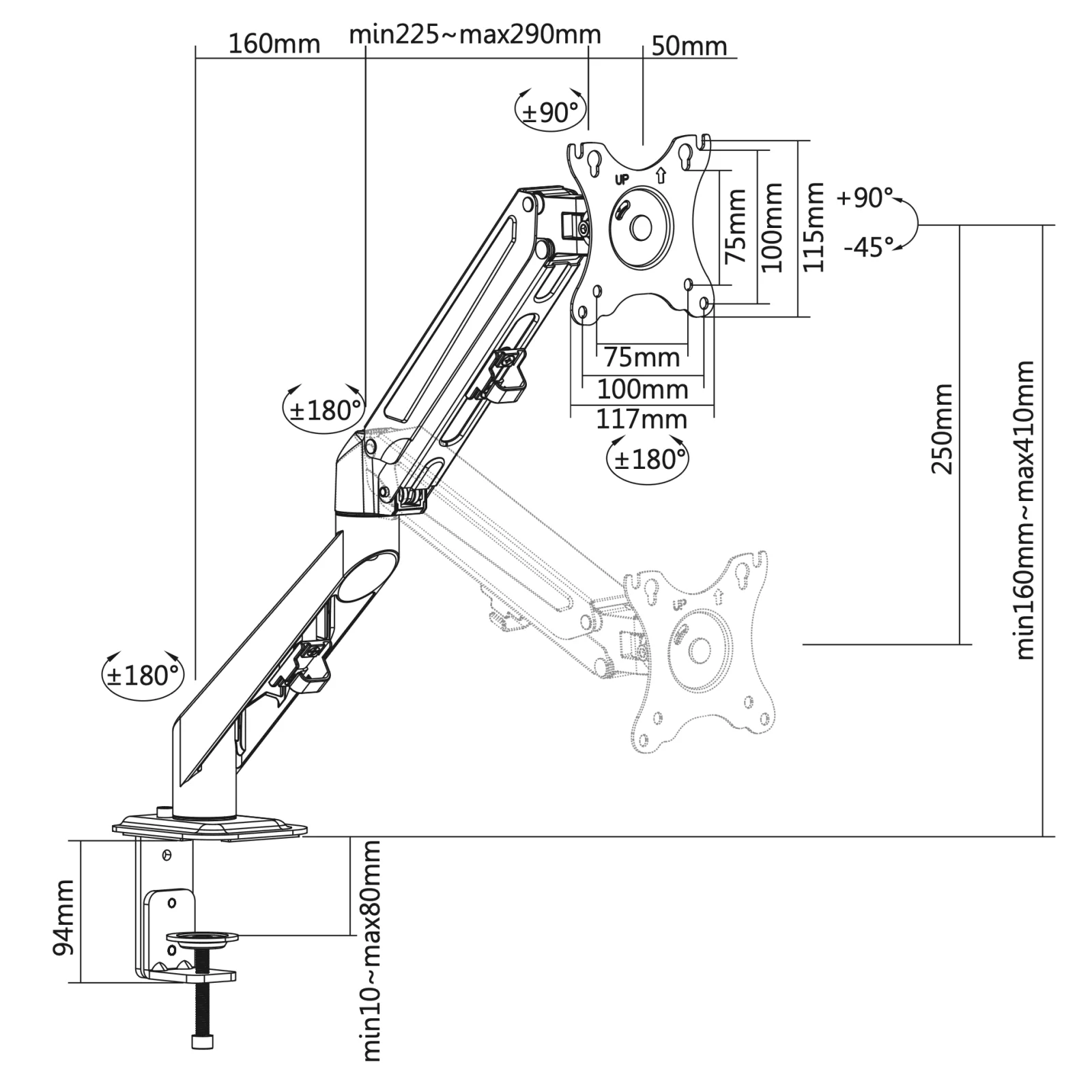 Monitor Arm Single PRO - Image 9